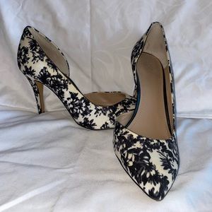 Vince camuto floral heels, size 9